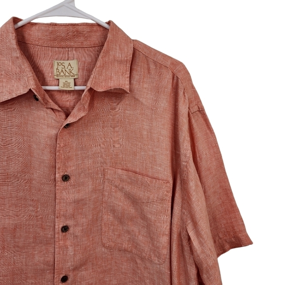 Jos. A. Bank Men's 100% Linen Short Sleeve Button Shirt - XL - Picture 3 of 5